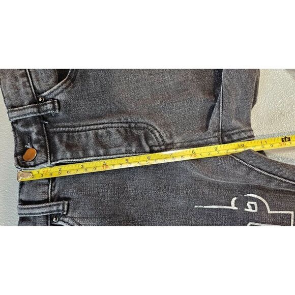 MNML X Terry Urban Mens 31 Black Grafitti Ankle Zipper Skinny Jeans - Picture 13 of 16